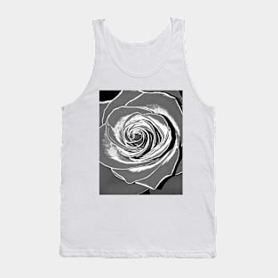 Black and white rose Tank Top